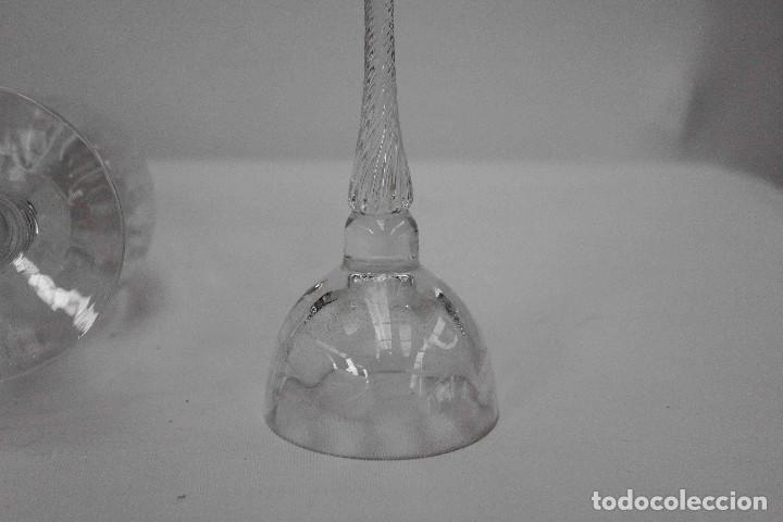 Vintage: SET 6 COMPAS BOTELLA CRISTAL TALLADO - Foto 10