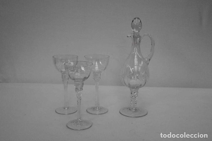 Vintage: SET 6 COMPAS BOTELLA CRISTAL TALLADO - Foto 11