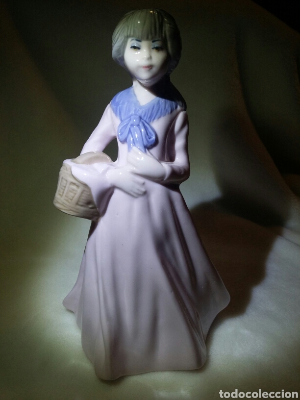 Vintage: Figura de ni&ntilde;a en ceramica San-Ga