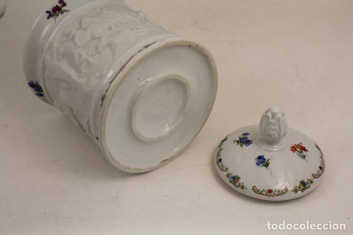 Vintage: tarro en porcelana biscuit - Foto 9