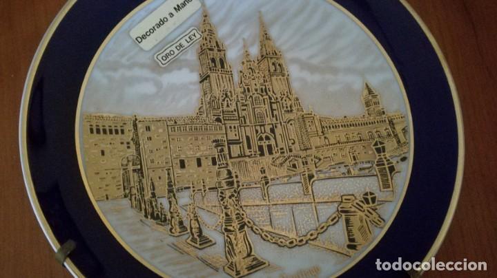 Vintage: Plato decorado en oro de ley - Foto 2