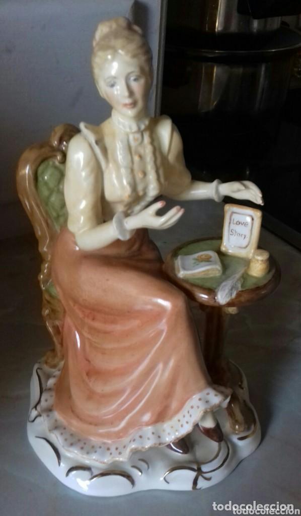 Vintage: fina porcelana inglesa china love story pintada a mani por betty arthur 1985