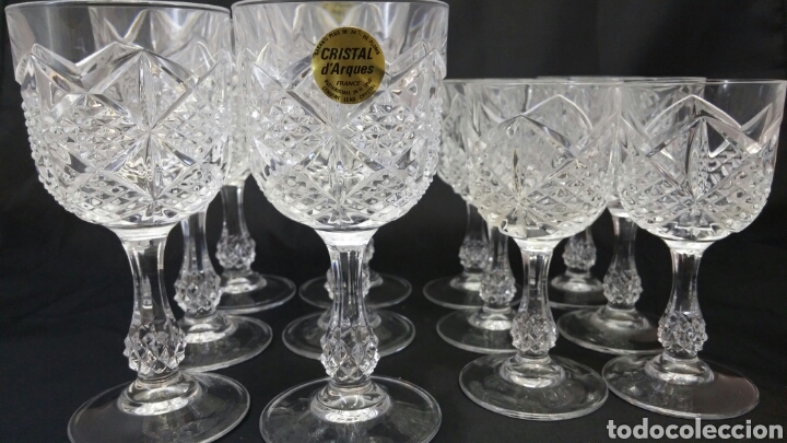 Vintage: Copas vino y licor cristal D'Arques