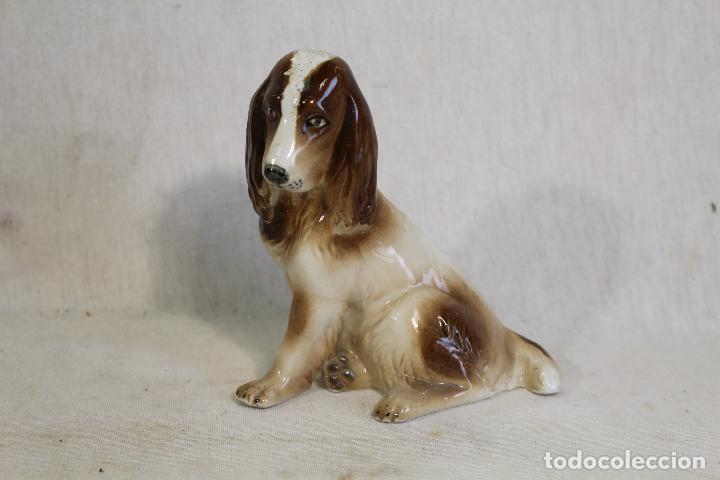 Vintage: perro basset en ceramica pe&ntilde;atal - segovia