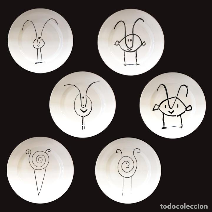 Vintage: Plato de respeto 32 cm Children's drawings - Colecci&oacute;n 6 platos