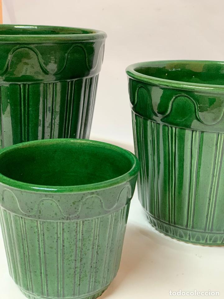 Vintage: MACETA TIESTO CER&Aacute;MICA COLOR VITRIFICADA A&Ntilde;OS 60 ORIGINAL &iexcl;NUEVA!
