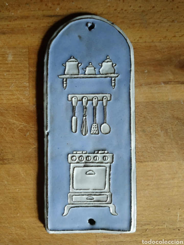Vintage: Placa ceramica esmaltada cocina