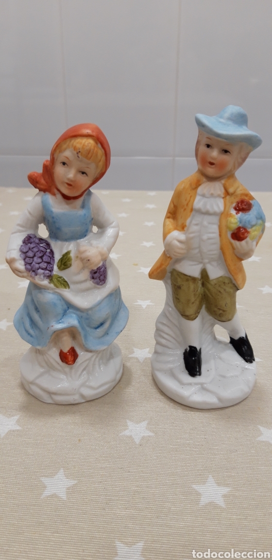 Vintage: Pareja de figuras de porcelana