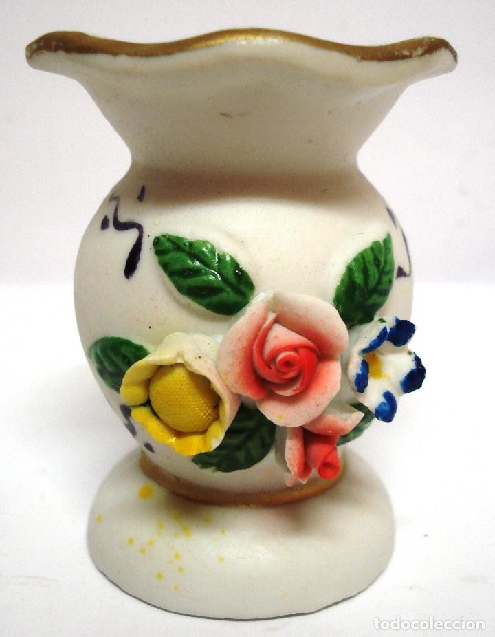 Vintage: FLORERO PORCELANA ITALIANA BLANCA. A&Ntilde;OS 60 . !NUEVO!!