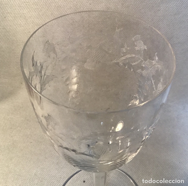 Vintage: COPA DE CRISTAL CORTADO A LA RUEDA - Foto 2