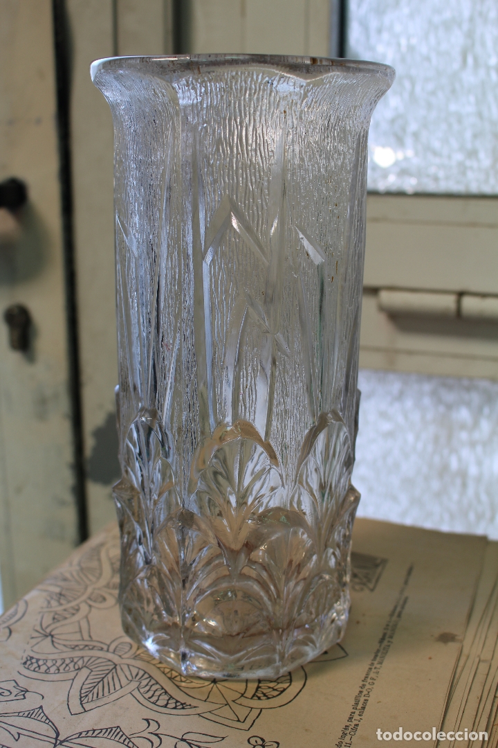 Vintage: jarron florero en cristal - Foto 2