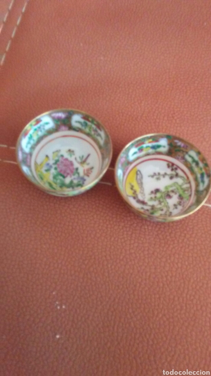Vintage: Lote de 2 tacitas para te de autentica porcelana China de Macao
