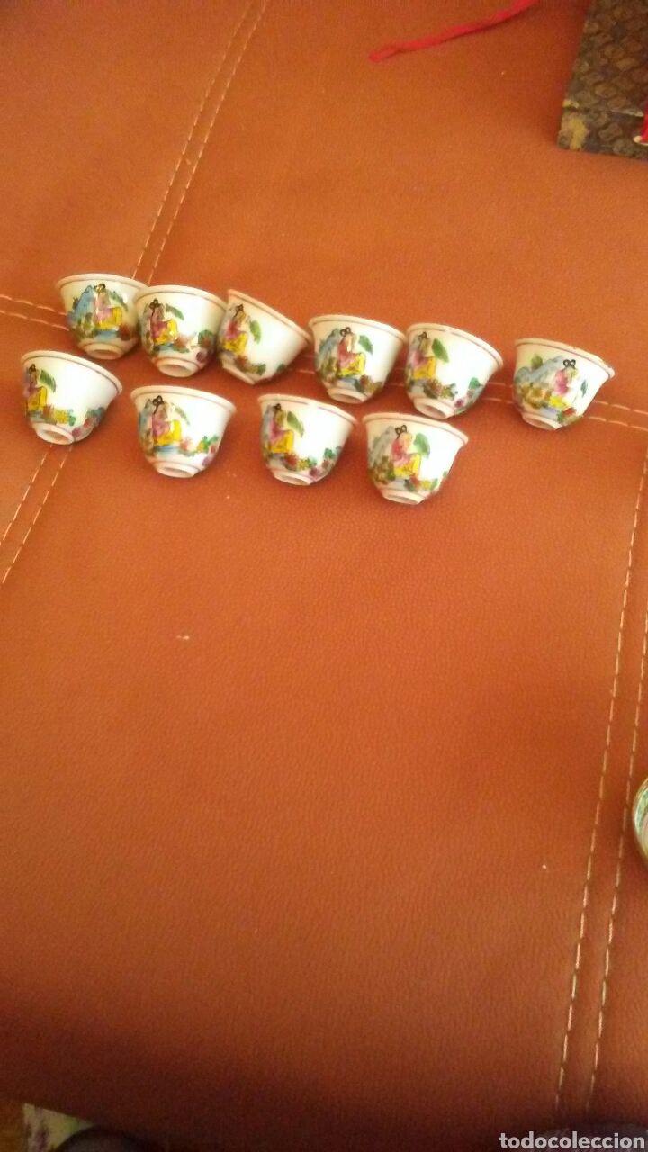 Vintage: Lote de 10 tacitas para te de autentica porcelana China .
