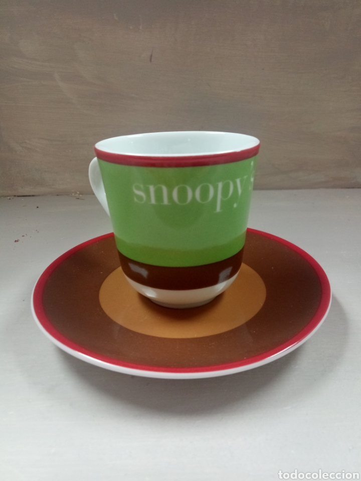 Vintage: Set taza tama&ntilde;o expreso y plato con caja . SNOOPY, edici&oacute;n limitada.