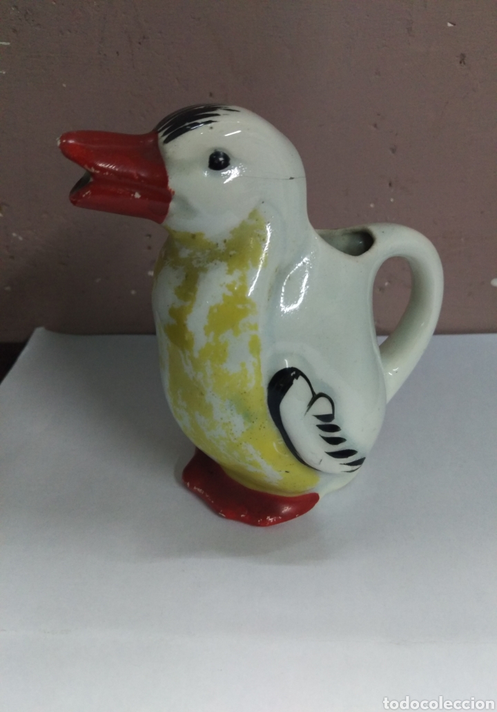 Vintage: Curiosa jarra en forma de pato pinguino porcelana muy escasa