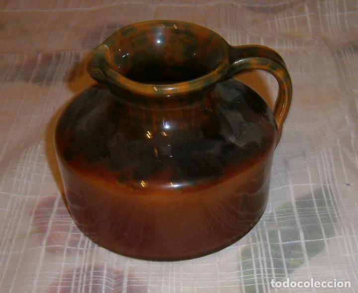Vintage: jarra de barro vidriada de 11 cms de altura