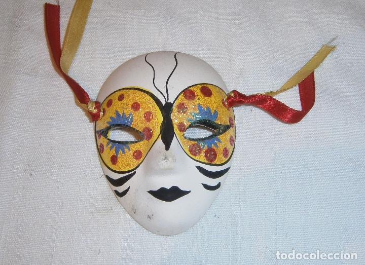 Vintage: mascara peque&ntilde;a veneciana de ceramica