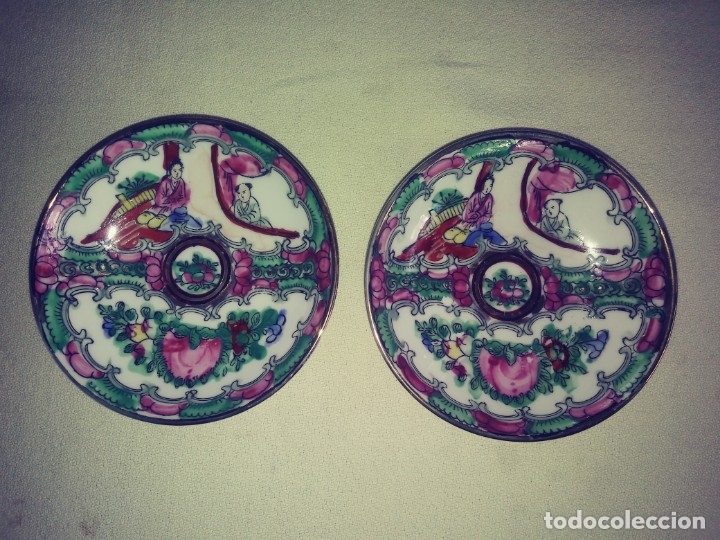 Vintage: 2 platos de porcelana de Macao.