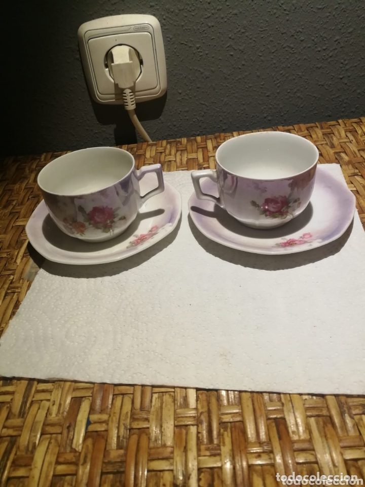 Vintage: Pareja de tazas de porcelana 104 vintage