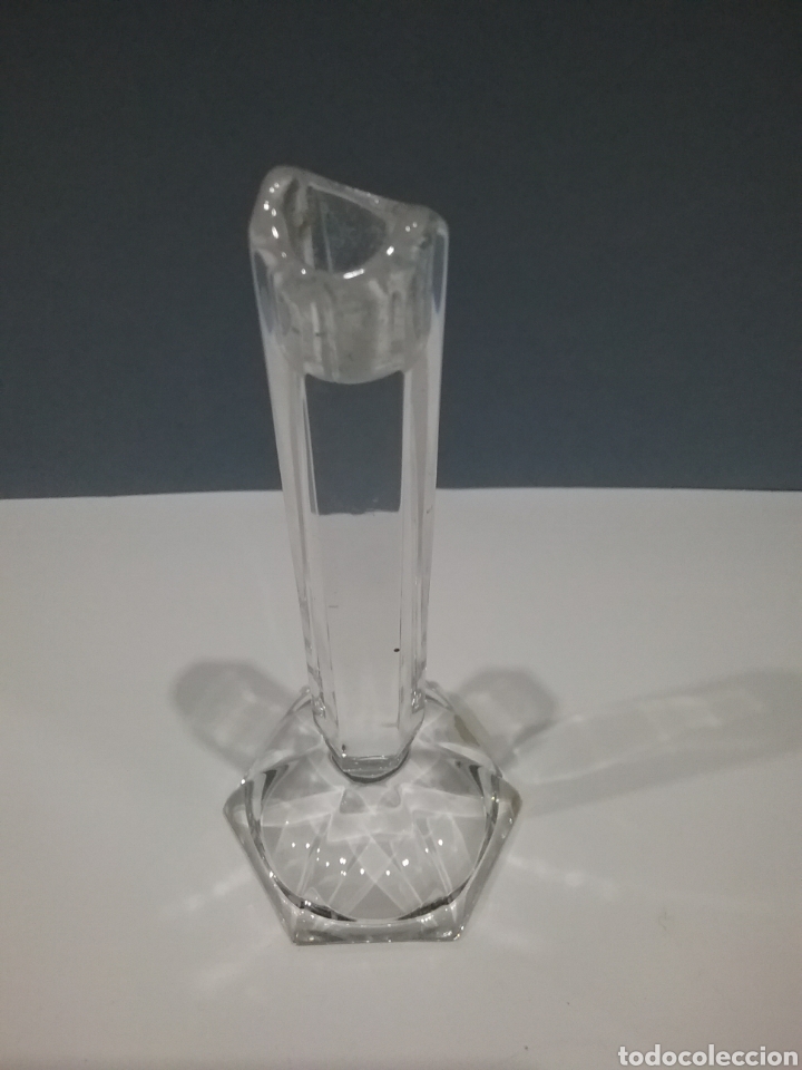 Vintage: Portavelas en cristal. - Foto 2