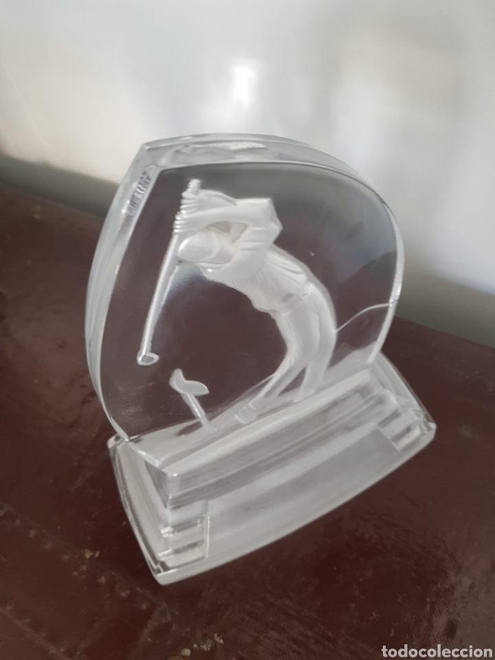 Vintage: JUGADOR DE GOLF CRISTAL 20 X 16 CMS