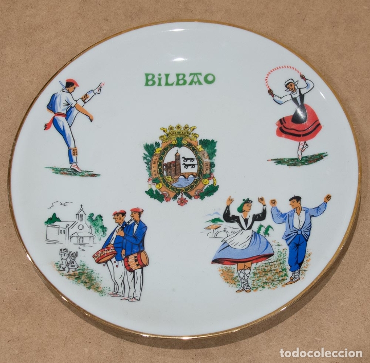Vintage: PLATO DE BILBAO. MENDI. - Foto 1