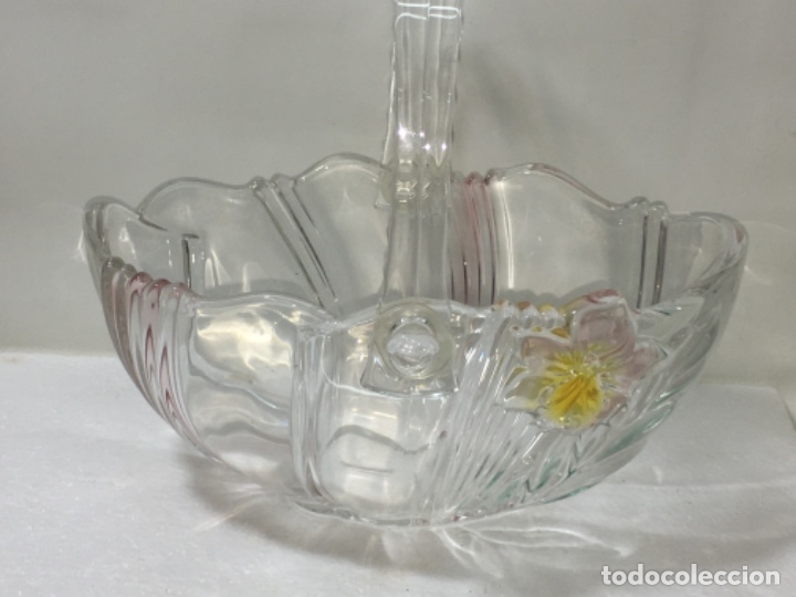Vintage: Cesta centro en Cristal Ref100 - Foto 1