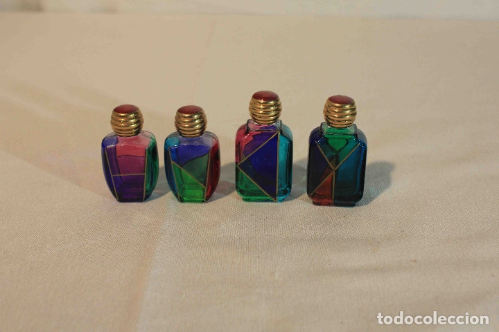 Vintage: CUATRO BOTELLAS CRISTAL MURANO - Foto 1
