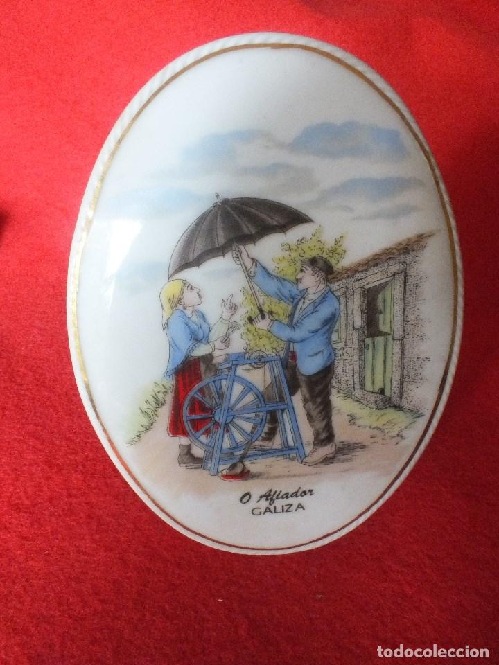 Vintage: GALICIA GALIZA AFILADOR ESCENA COSTUMBRISTA PORCELANA DECORATIVA