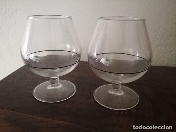 Vintage: 2 COPAS CO&Ntilde;AC DE UNA CANTINA - Foto 2