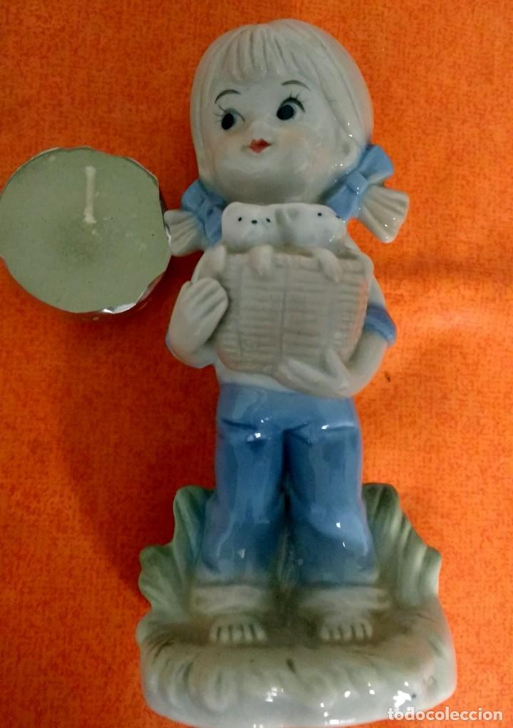 Vintage: Figura mu&ntilde;equita porcelana