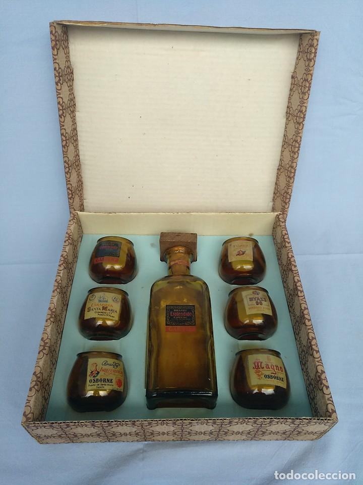 Vintage: JUEGO BOTELLA Y VASITOS COGNAC CO&Ntilde;AC BRANDY - Foto 1