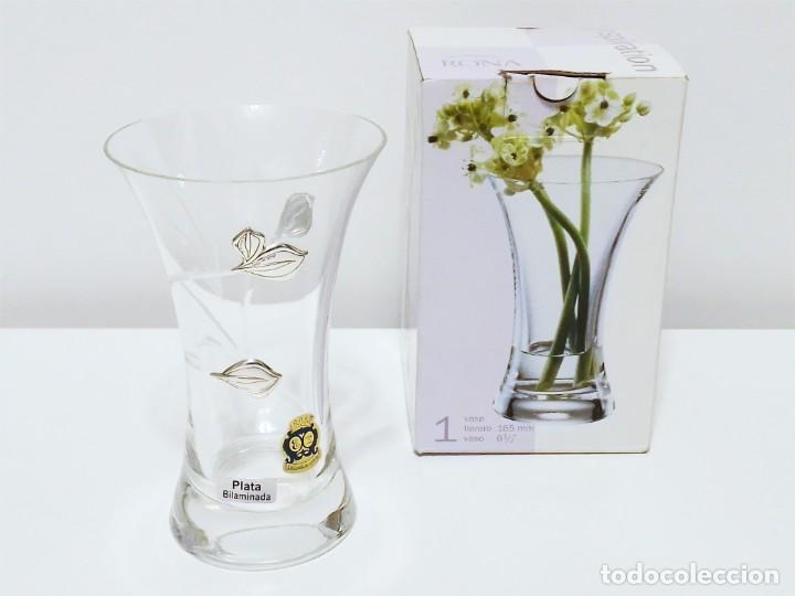 jarrón florero cristal tallado a mano motivos f - Compra venta en