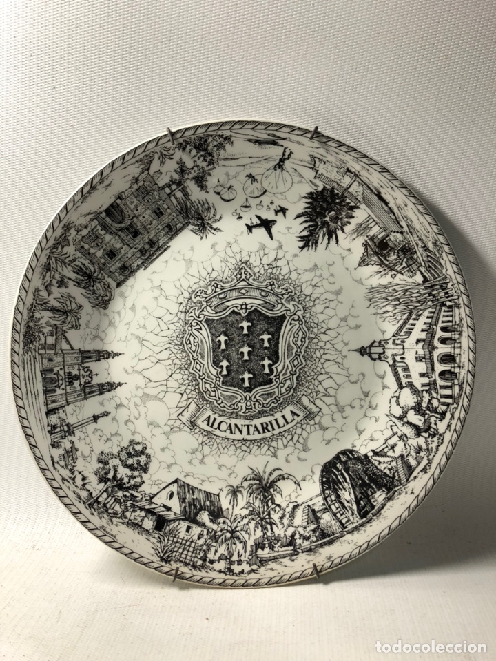 Vintage: PLATO DECORATIVO DEDICADO A ALCANTARILLA &middot;&middot;&middot; VISTA POR E. PALENZUELA &middot;&middot;&middot;