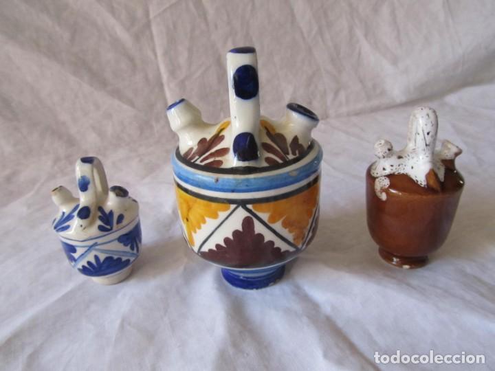 Vintage: 3 botijos cer&aacute;micos en miniatura - Foto 5