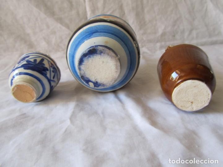 Vintage: 3 botijos cer&aacute;micos en miniatura - Foto 10
