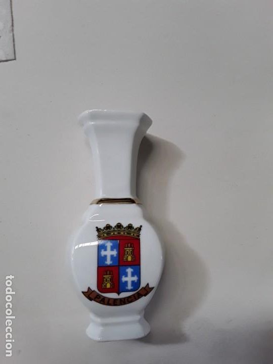 Vintage: Recuerdo de porcelana con el escudo de Palencia