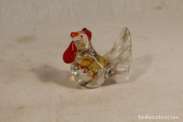 Vintage: gallo en cristal de murano - Foto 1