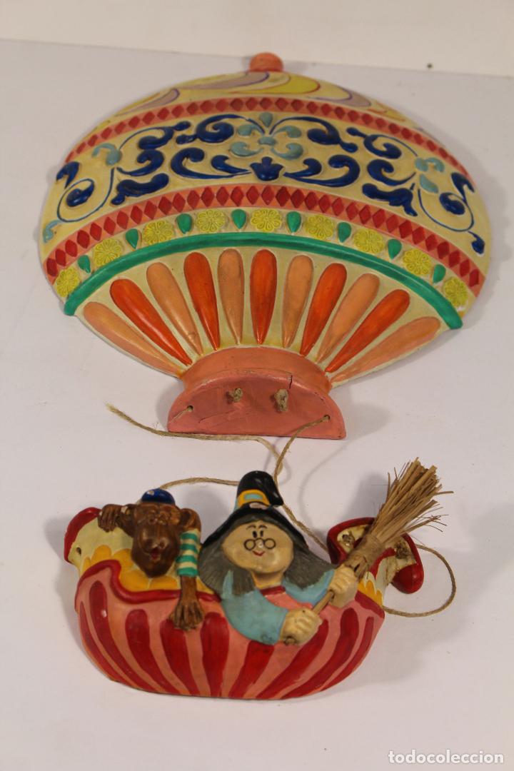 Vintage: bruja en globo de ceramica