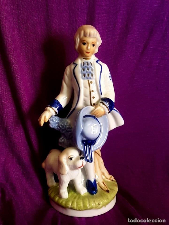 Vintage: FIGURA DE NI&Ntilde;O CON PERRO Y SOMBRERO