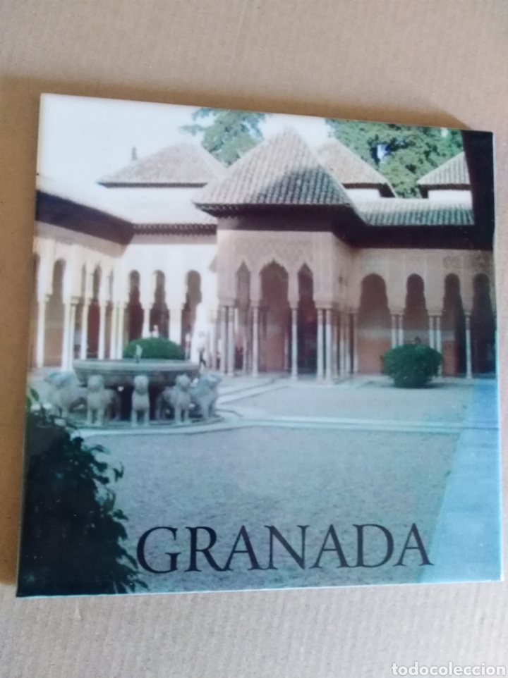 Vintage: Baldosa Granada souvenir Cer&aacute;mica Alambra vintage foto postal cromo