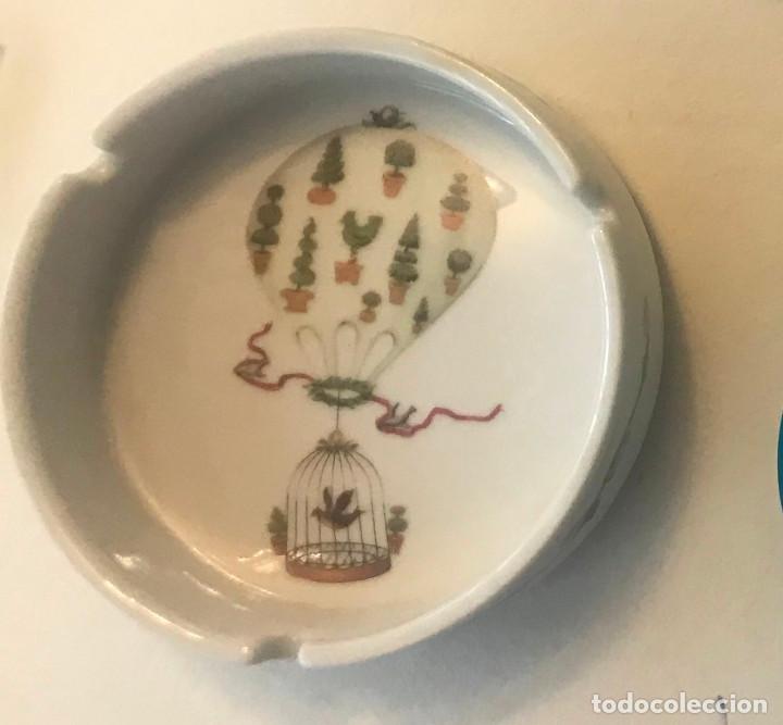 Vintage: PRECIOSO CENICERO PORCELANA LA CIJA REDONDO GLOBO