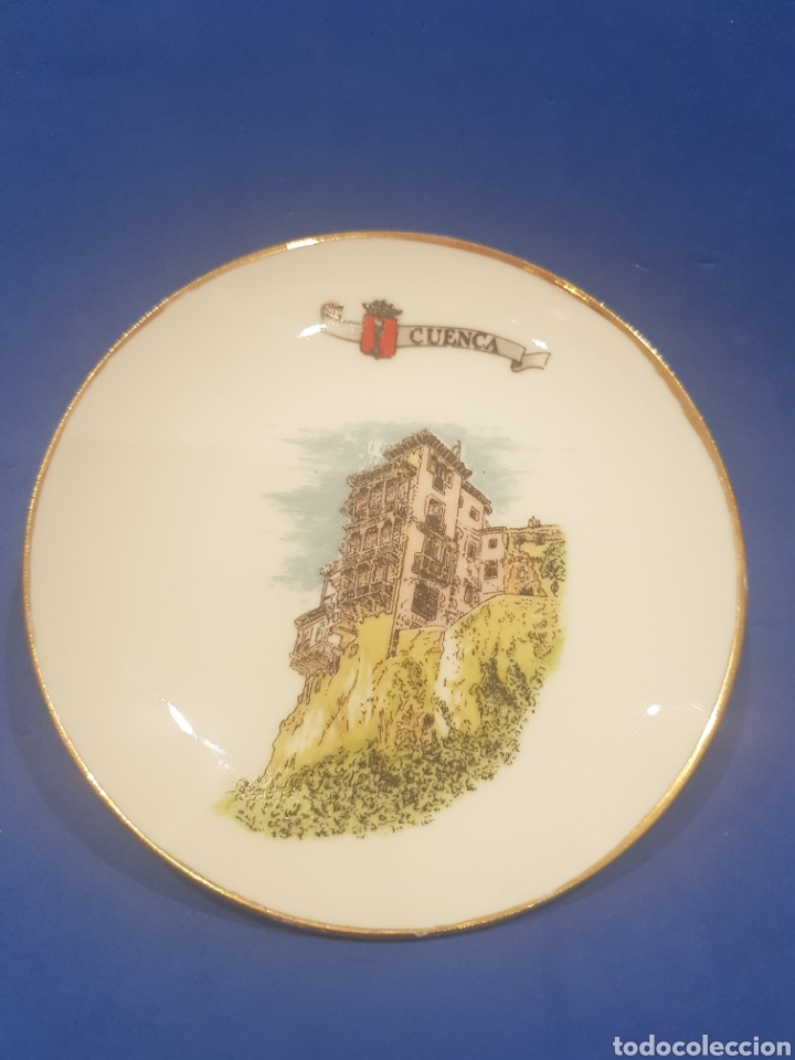 Vintage: Souvenir Plato recuerdo de Cuenca ceramica