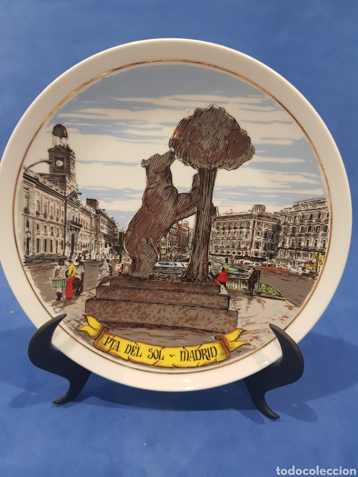 Vintage: Plato ceramica Puerta de Sol , Madrid