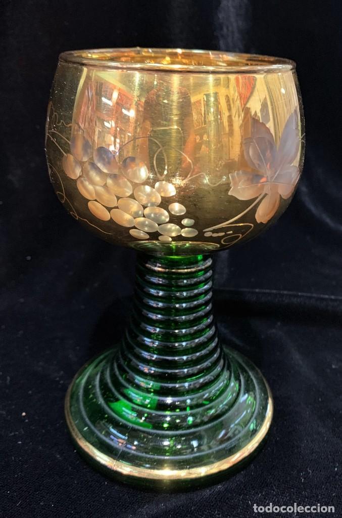 Vintage: Par de copas Bremen de Bohemia