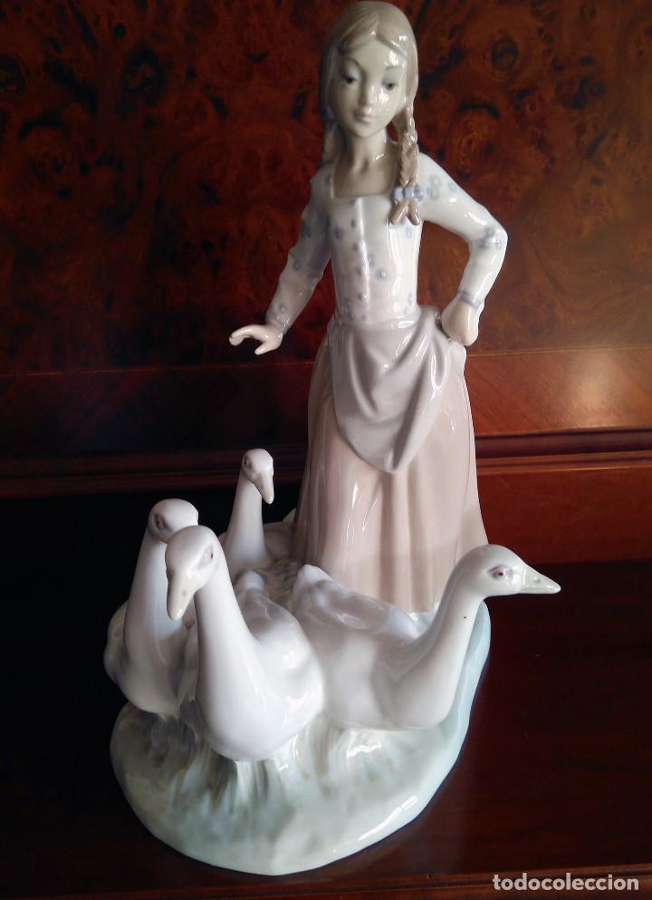 Vintage: Figura pastora porcelana Zaphir-Lladr&oacute;