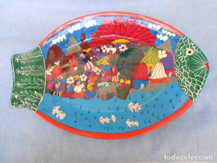Vintage: FUENTE DE CERAMICA PEZ