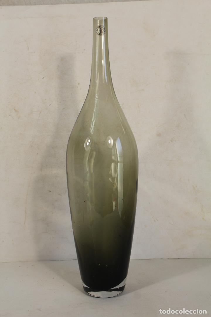 Vintage: botella jarron de crital hand made - Foto 1