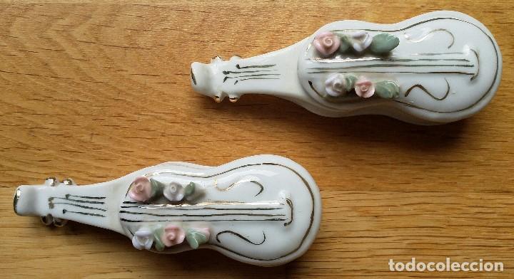 Vintage: LOTE 2 JOYEROS VIOLIN DE PORCELANA