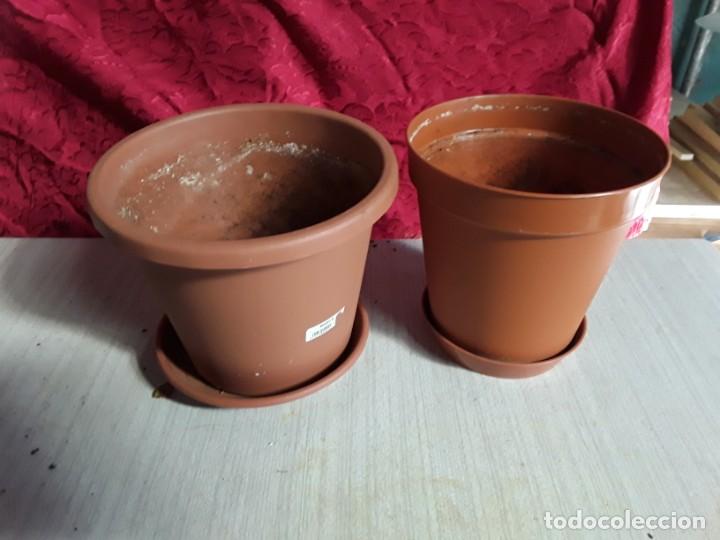 Vintage: Tiestos con plato 2 unidades
